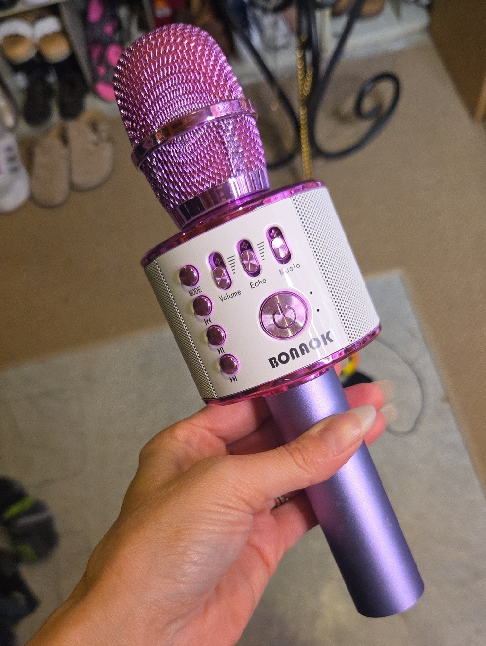 Pink Wireless Karaoke Microphone